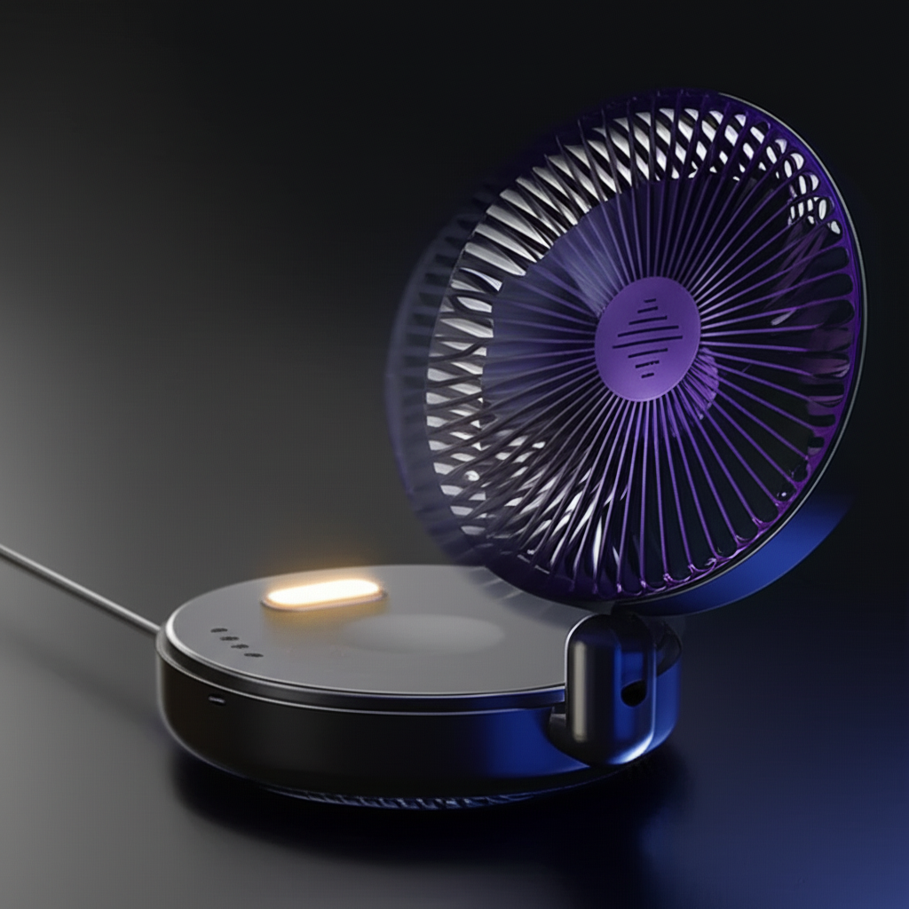 🌬️ Xiaomi 4-in-1 Multifunctional Portable Fan – Rechargeable Desktop & Wall-Mounted with Night Light