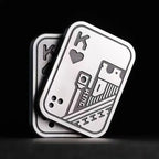 💀 Metal Skull Push Slider Stress Relief Toy – Anti Stress EDC Top Spinning Poker Toy