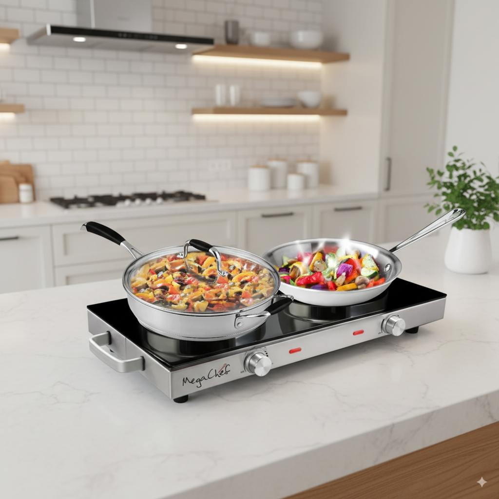 🍳 Ceramic Infrared Double Cooktop – Electric Dual Burner 🔥