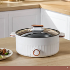 🍲 Portable Electric Multifunctional Cooker – Double Layer Hot Pot ⚡