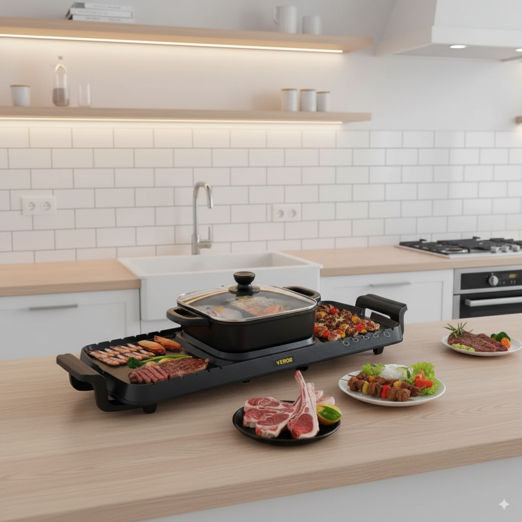 🍲🔥 SucceBuy Hot Pot & BBQ Grill 2 en 1