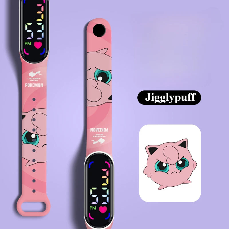 ⏰ Pokemon Strap LED Electronic Watch – Cute Pikachu & Gengar Design