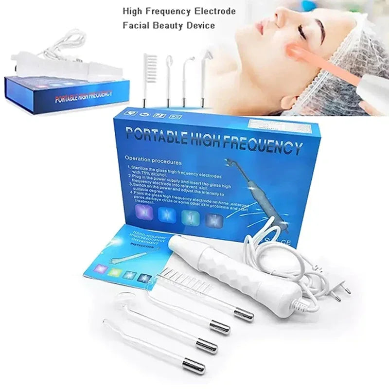 ⚡ Portable High Frequency Facial Machine – Handheld Electric Skin Beauty Tool