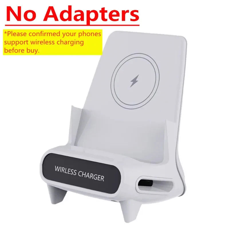🔋 15W Wireless Charging Stand – Fast Charger & Desktop Phone Holder for iPhone, Samsung, Xiaomi, LG & More