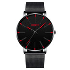 ⌚ Fashion Ultra-thin Men’s Business Watch – Steel Mesh Band Quartz Watch