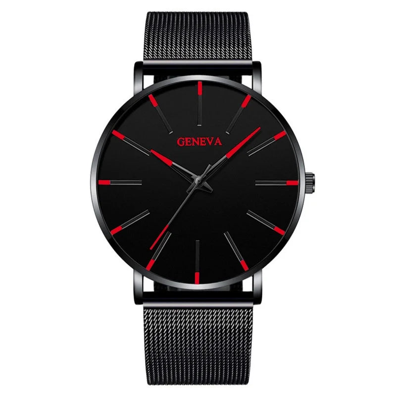 ⌚ Fashion Ultra-thin Men’s Business Watch – Steel Mesh Band Quartz Watch