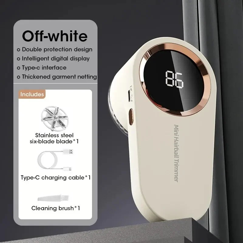 🔌 DINRGO LED Digital Fabric Lint Remover – Rechargeable Clothes Defuzzer