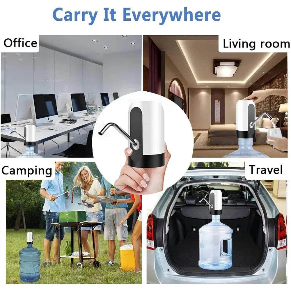 💧 Portable USB Electric Water Pump – 5 Gallon Bottle Dispenser