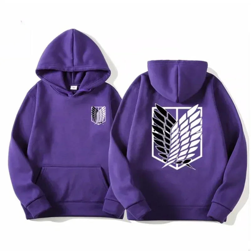 ⚔ Attack on Titan Hoodie – Unisex Anime Streetwear Pullover