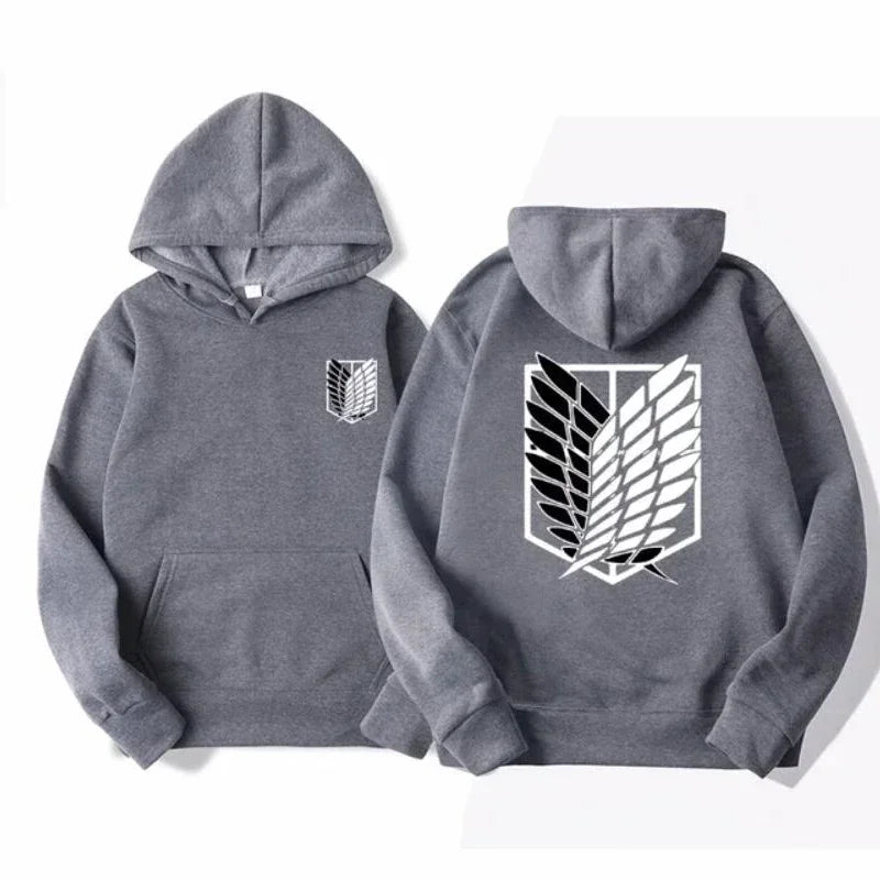 ⚔ Attack on Titan Hoodie – Unisex Anime Streetwear Pullover
