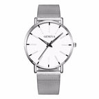 ⌚ Fashion Ultra-thin Men’s Business Watch – Steel Mesh Band Quartz Watch