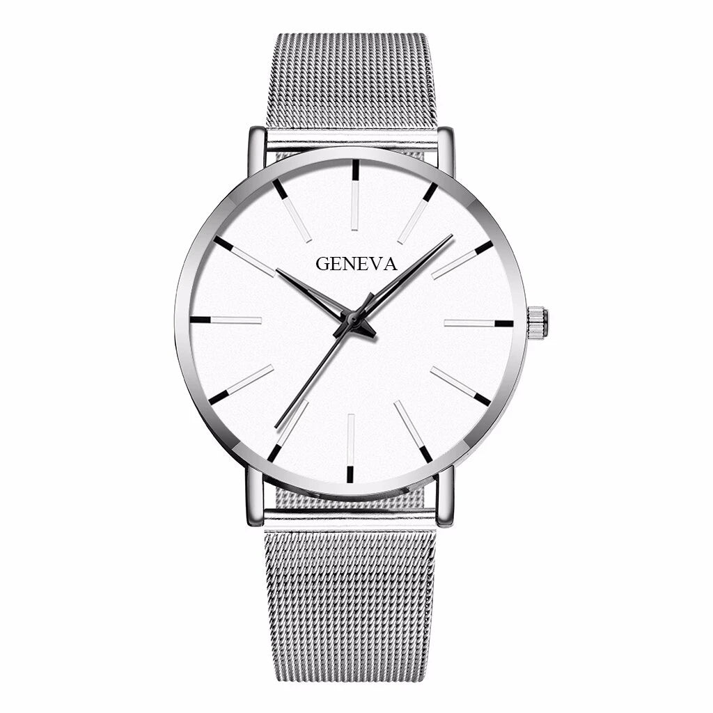⌚ Fashion Ultra-thin Men’s Business Watch – Steel Mesh Band Quartz Watch