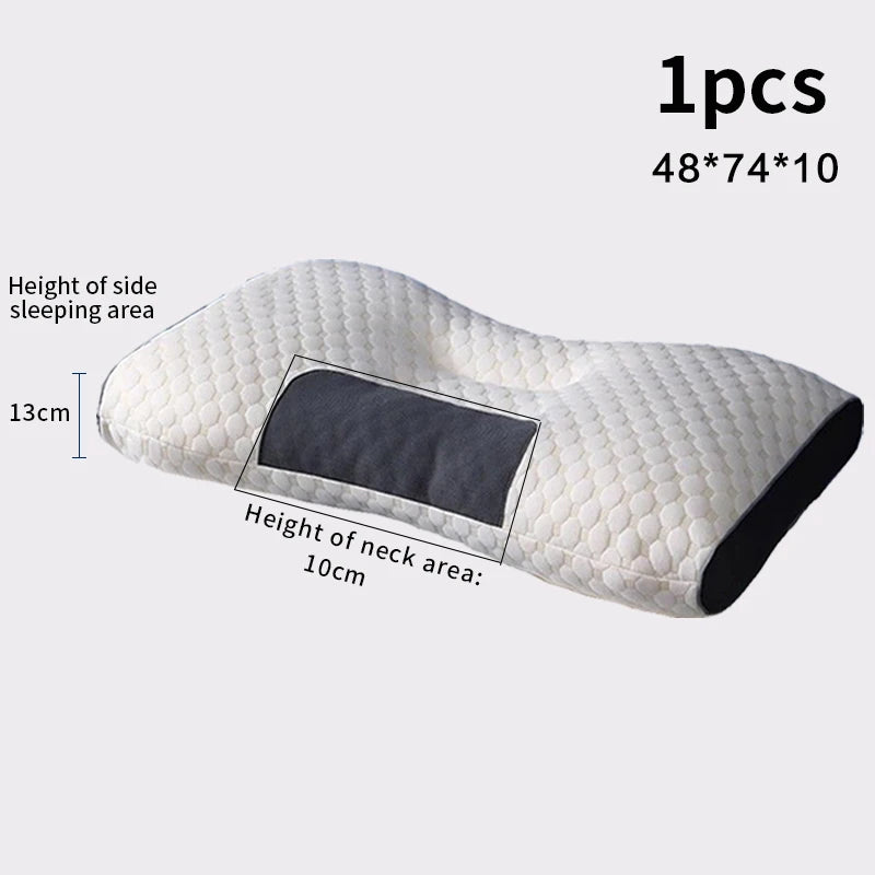 🛏️ MOYU Orthopedic Cervical Pillow with Massage Function – Cotton Cover, Adjustable Height