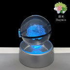 🪐 Pokémon 3D Crystal Ball LED Night Light – Pikachu, Gengar, Eevee & Mewtwo