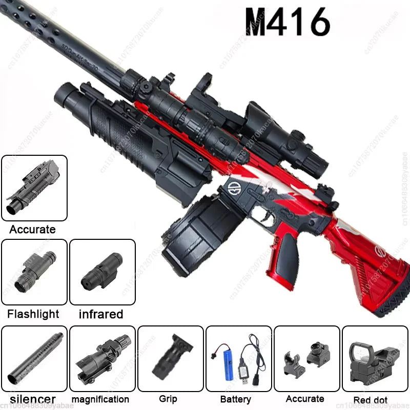 🔫 Automatic M416 Gel Rifle 💥 | Outdoor Toy for Kids & Airsoft Battles 🎯