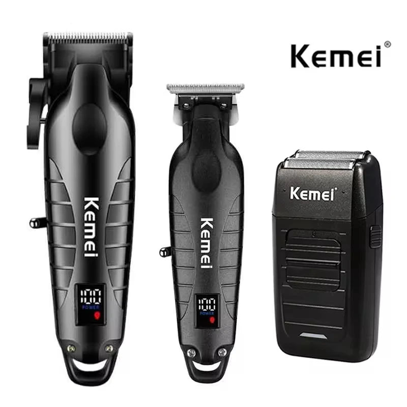 ✂️ Kemei Professional Hair Clippers & Shavers – Rechargeable Electric Grooming Tools