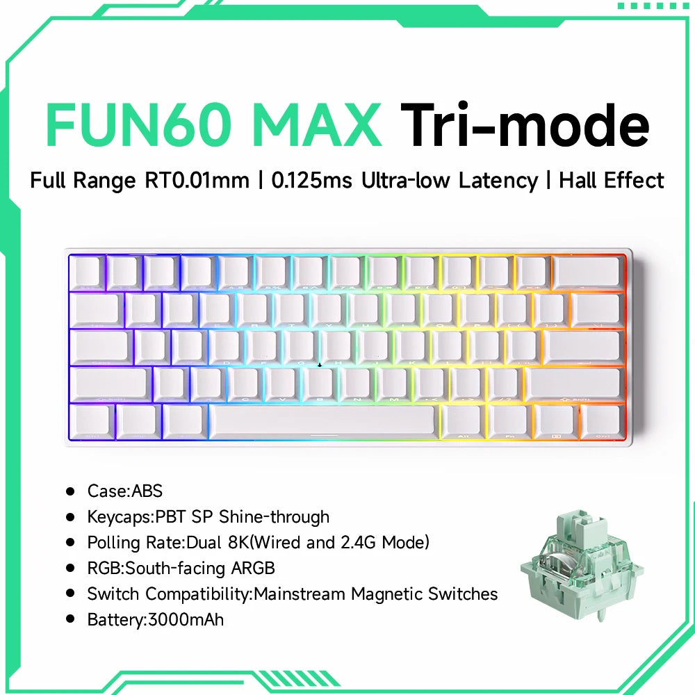 ⌨️ AKKO MonsGeek FUN60 Series Mechanical Keyboard – 61 Keys
