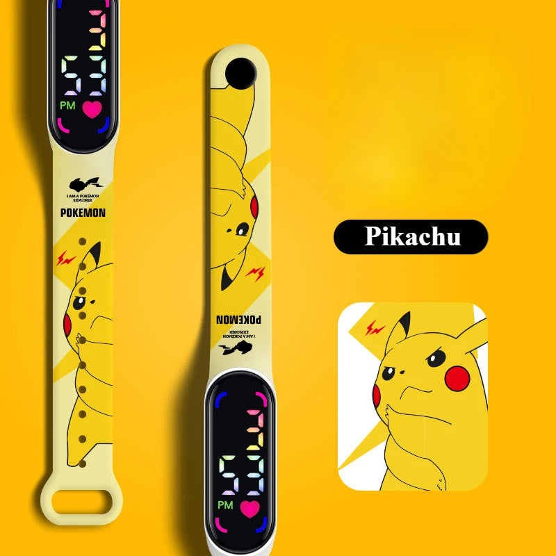 ⏰ Pokemon Strap LED Electronic Watch – Cute Pikachu & Gengar Design