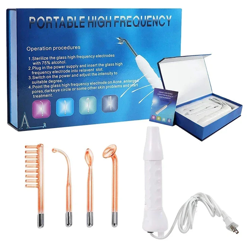 ⚡ Portable High Frequency Facial Machine – Handheld Electric Skin Beauty Tool