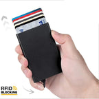 💳 RFID Smart Wallet – Slim & Minimalist Metal Card Holder for Men & Women