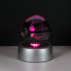 🪐 Pokémon 3D Crystal Ball LED Night Light – Pikachu, Gengar, Eevee & Mewtwo