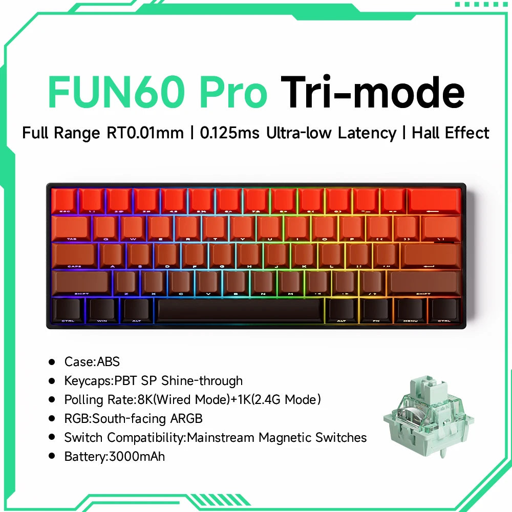 ⌨️ AKKO MonsGeek FUN60 Series Mechanical Keyboard – 61 Keys
