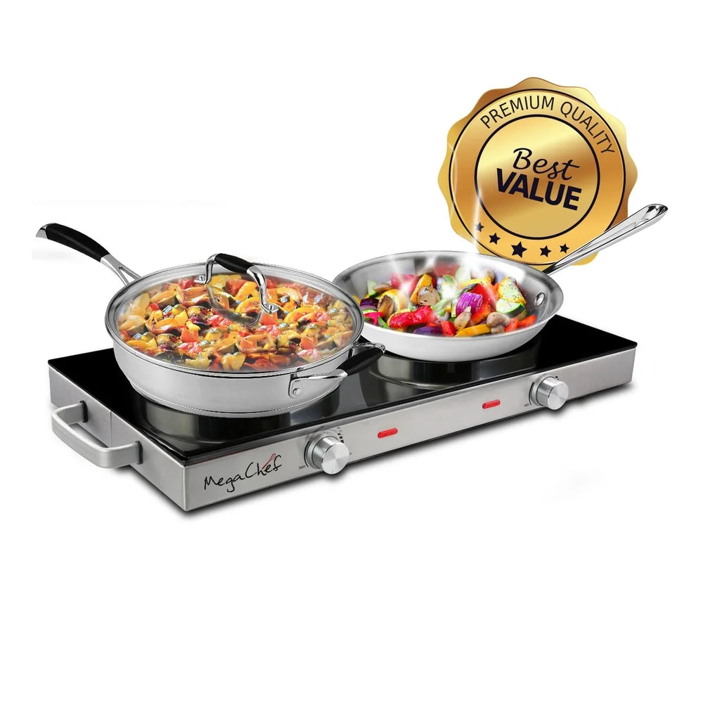 🍳 Ceramic Infrared Double Cooktop – Electric Dual Burner 🔥