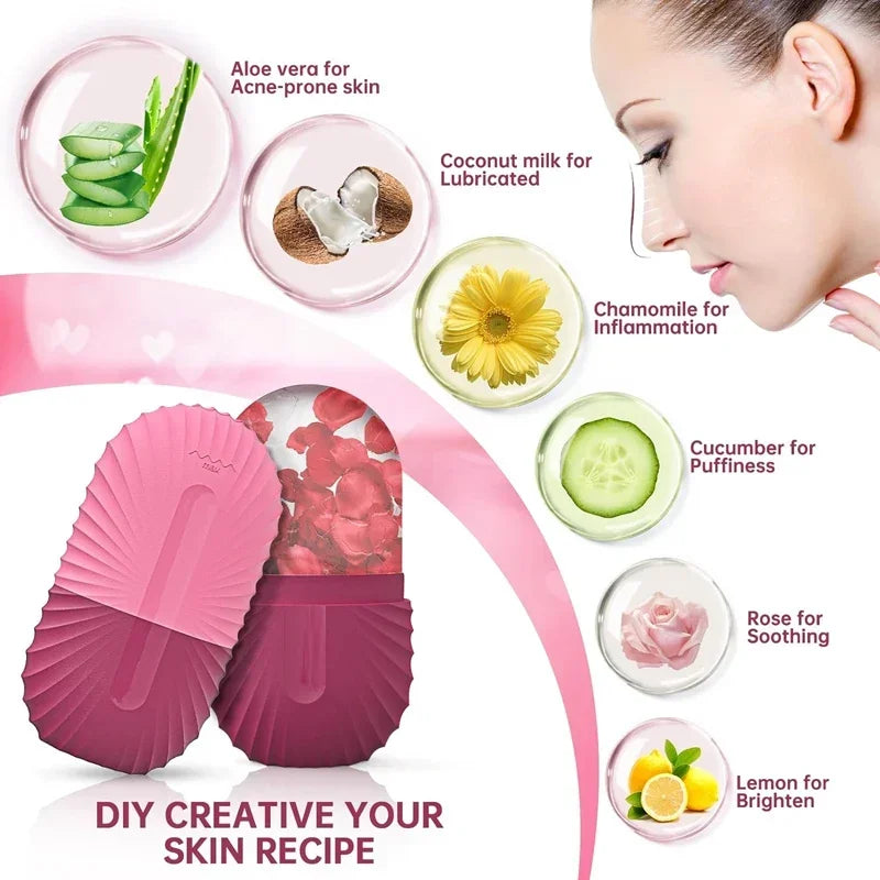 ❄️ Ice Face Roller – Silicone Ice Mold for Facial Beauty Massage