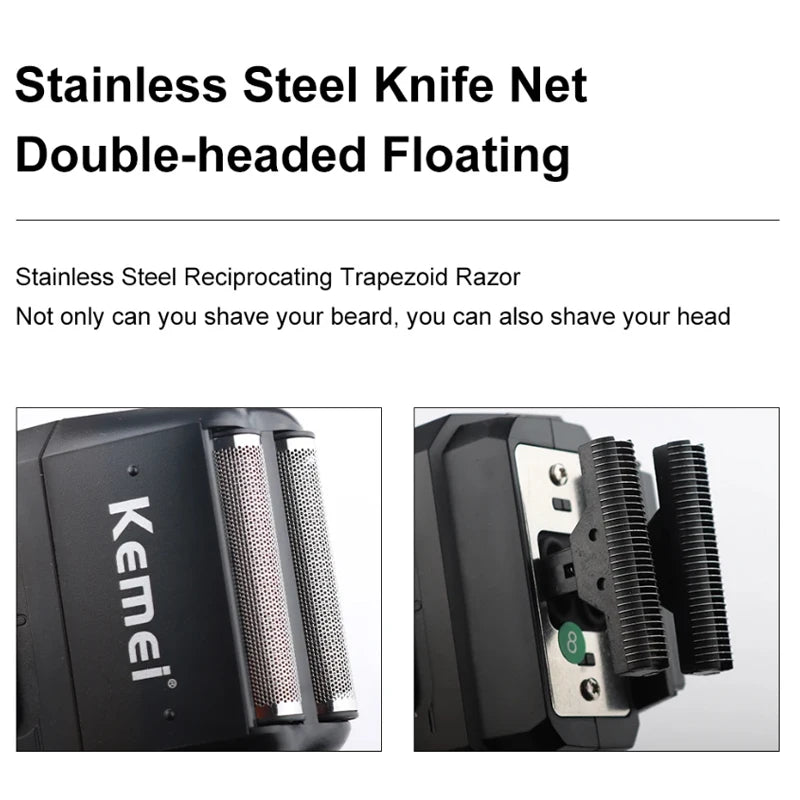 ✂️ Kemei Professional Hair Clippers & Shavers – Rechargeable Electric Grooming Tools