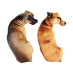 🐶 3D Lifelike Animal Cute Bend Dog Printed Throw Pillow – Funny Dog Head Cosplay Cushion for Kids and Home