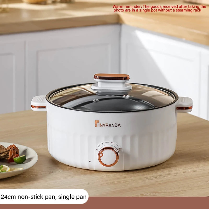 🍲 Portable Electric Multifunctional Cooker – Double Layer Hot Pot ⚡