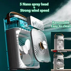💨3-in-1 Mini Air Cooler, Fan & Humidifier with LED Night Light – Portable, USB Powered, Low-Noise