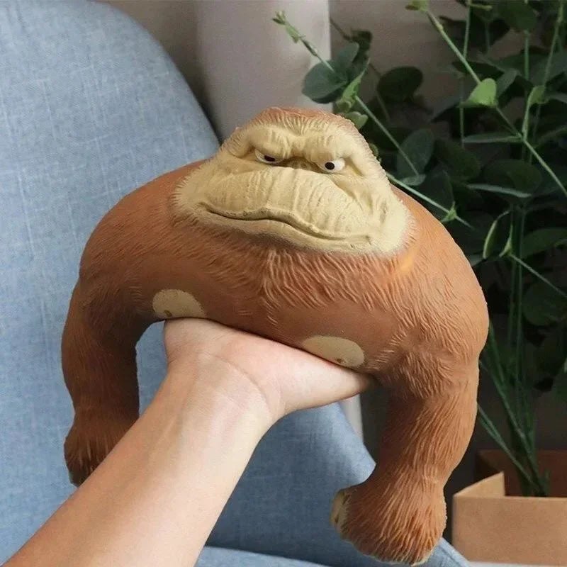 🦍😄 Cute Gorilla Figurines – Humorous Monkey Statues & Stress Relief Toy