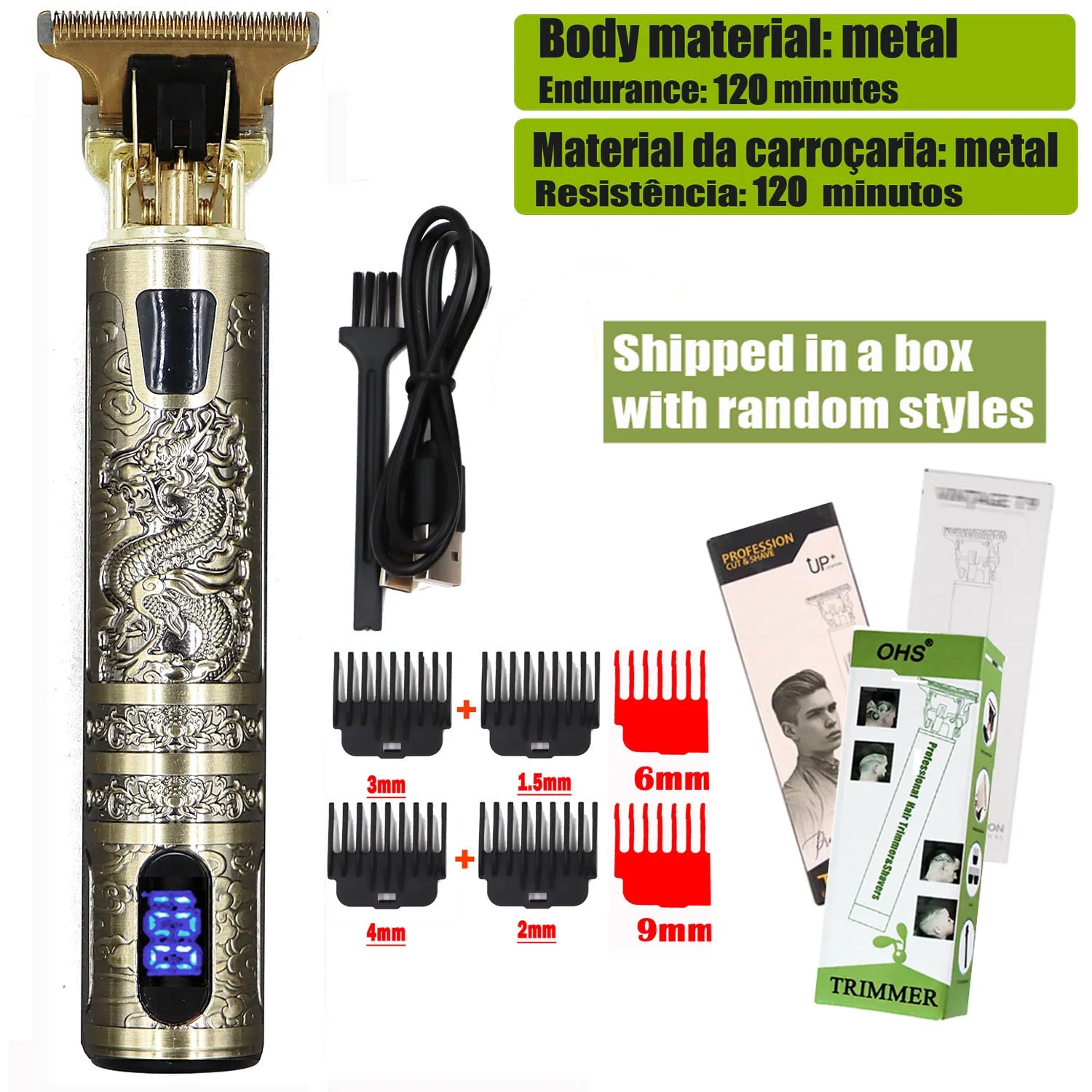 💈 T9 Hair Clipper – Electric Beard & Hair Trimmer for Men