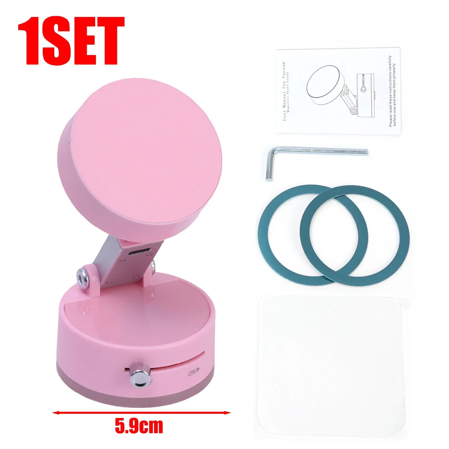 📱 Vacuum Adsorption Magnetic Phone Mount – Double-Sided Hands-Free Holder