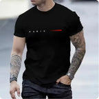 👕 PARIS Men’s Casual Suit – Spring/Summer Two-Piece Set
