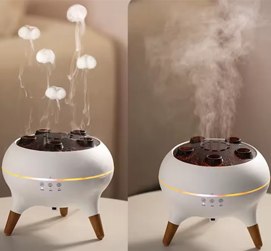 🌊 Dynamic Jellyfish Air Humidifier – 250ml Essential Oil Diffuser with Remote Control & 7-Color Night Lights