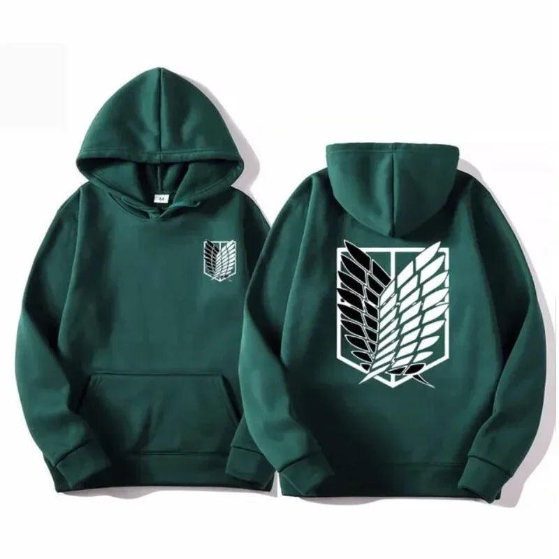 ⚔ Attack on Titan Hoodie – Unisex Anime Streetwear Pullover