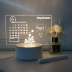 💡 Creative LED Note Board Night Light – USB Rewritable Message Board
