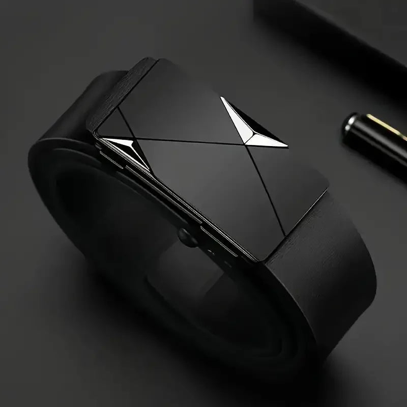 🧍‍♂️👔 Stylish Men's PU Leather Belt – Automatic Buckle