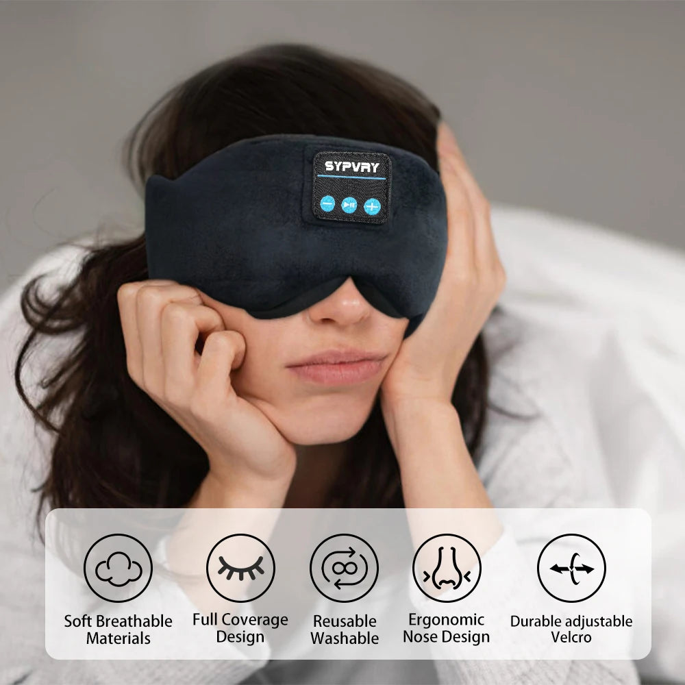 🌙 Sleep Mask with Bluetooth 5.3 Headphones – Sleep Better, Listen Better 🎧