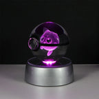 🪐 Pokémon 3D Crystal Ball LED Night Light – Pikachu, Gengar, Eevee & Mewtwo
