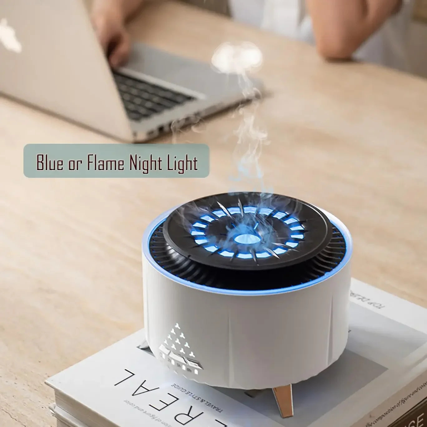 🌋 Volcano Jellyfish Mist Essential Oil Diffuser – 350ml, Night Light, Ultrasonic Cool Mist