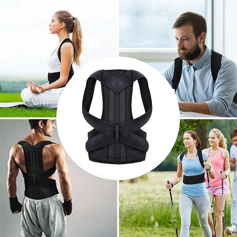 🦴 Adjustable Back Shoulder Posture Corrector Belt – Clavicle & Spine Support