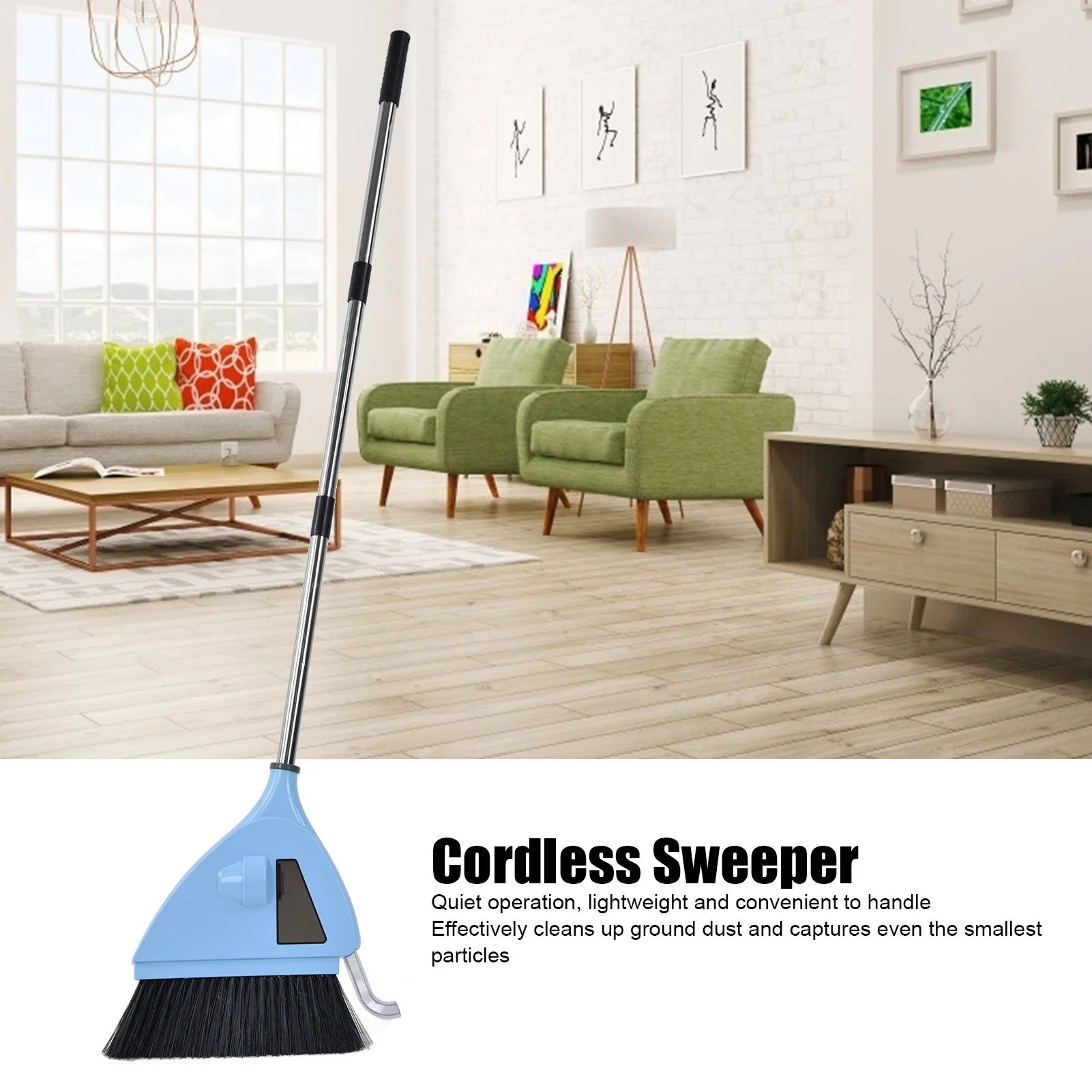 🧹 Aspiradora Escoba 2 en 1 🔋 | Recargable USB y Sin Cables para Hogar y Dormitorio 🏠