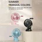 🌬️✨ USB Clip Fan 360° Rotatable with 3 Speeds & Night Light