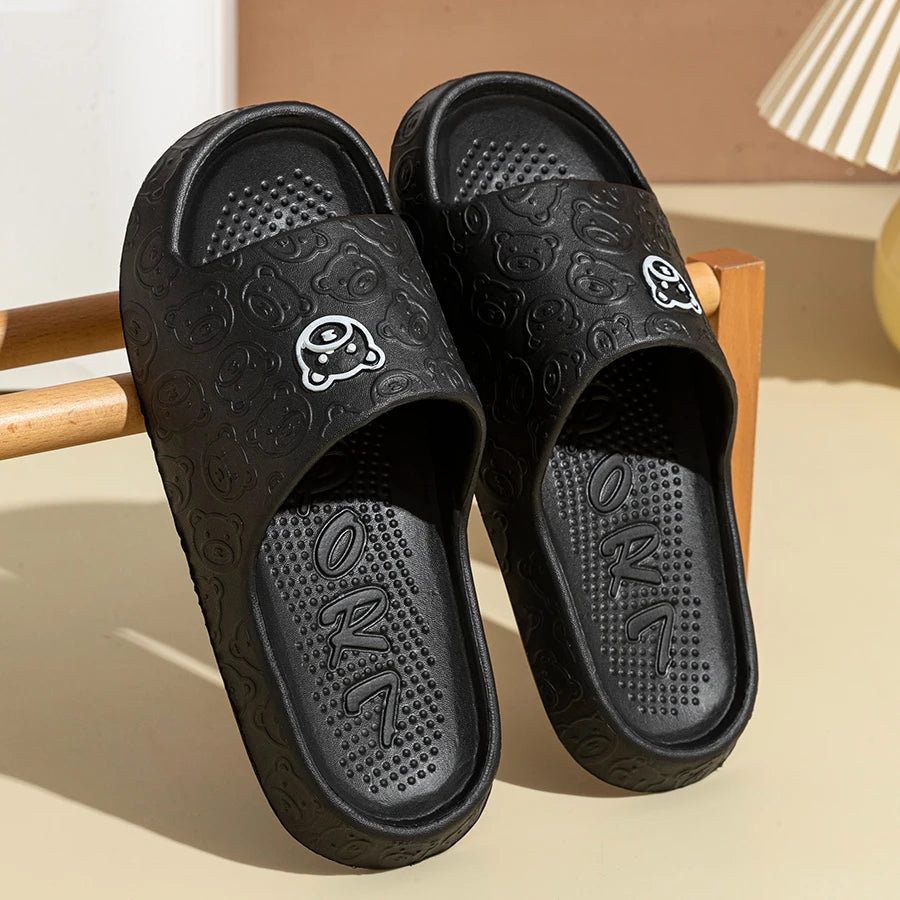 🩴 NoEnName_Null Men’s Indoor Platform Slippers