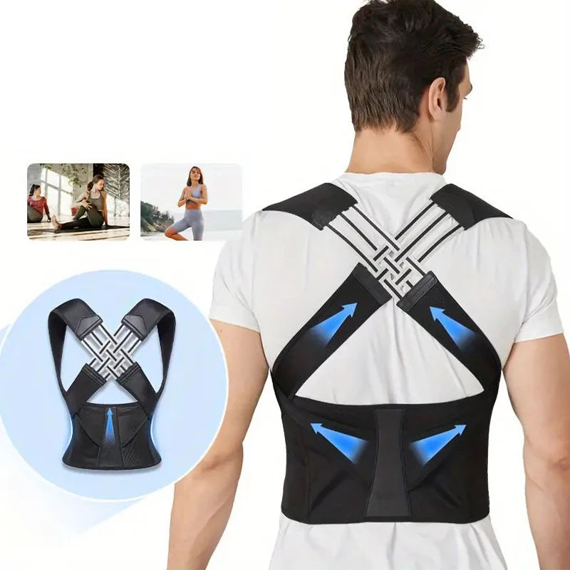 💪🩻 Back Brace Posture Corrector – Adjustable Full Back Support