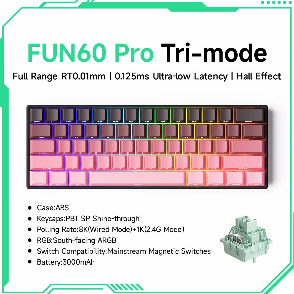 ⌨️ AKKO MonsGeek FUN60 Series Mechanical Keyboard – 61 Keys
