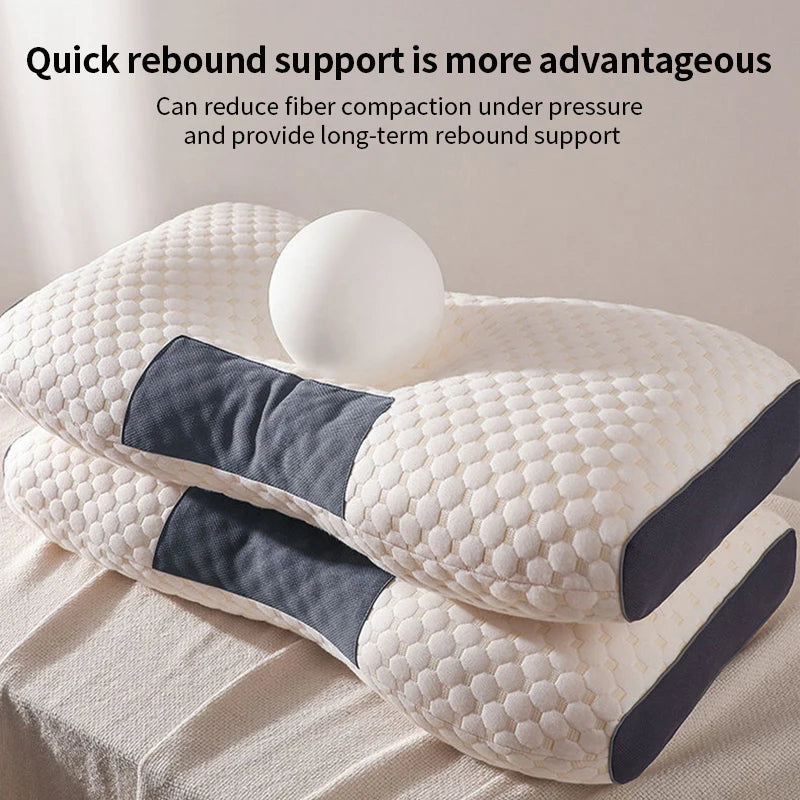 🛏️ MOYU Orthopedic Cervical Pillow with Massage Function – Cotton Cover, Adjustable Height